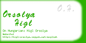 orsolya higl business card